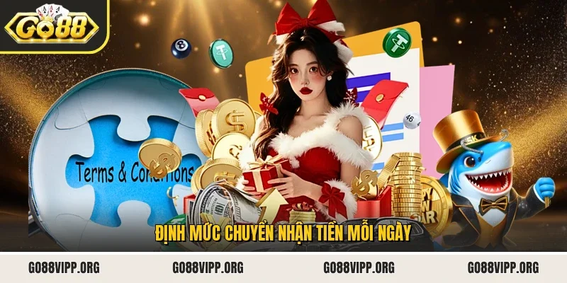 Định mức chuyển nhận tiền mỗi ngày